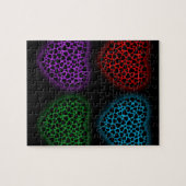 暗闇で光るバレンタインのハート ジグソーパズル (横)