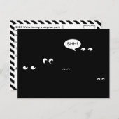 暗闇で待つ：サプライズパーティー! インビテーションポストカード (正面/裏面)