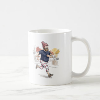 暗闇で服を着たおもしろランナー夫 コーヒーマグカップ