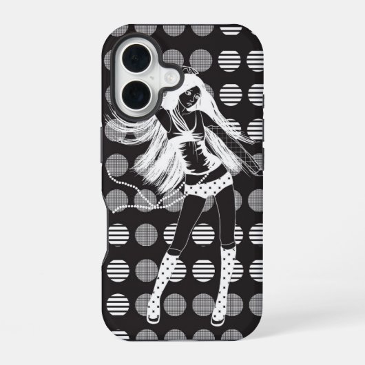 暗闇で踊る彼女 iPhone 16ケース (裏面)