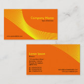 -暗闇で黄色にして下さい-オレンジFF6600を曲げます 名刺 (正面/裏面)