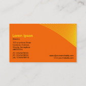 -暗闇で黄色にして下さい-オレンジFF6600を曲げます 名刺 (裏面)
