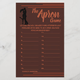 暗闇とエプロン自然シャワーゲームカードフライヤー チラシ