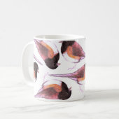 暗闇によって注目されるユキヒメドリの鳥の水彩画の絵画 コーヒーマグカップ (正面左)