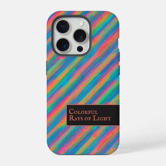 暗闇に差し込むカラフルな光 iPhoneケース (裏面)