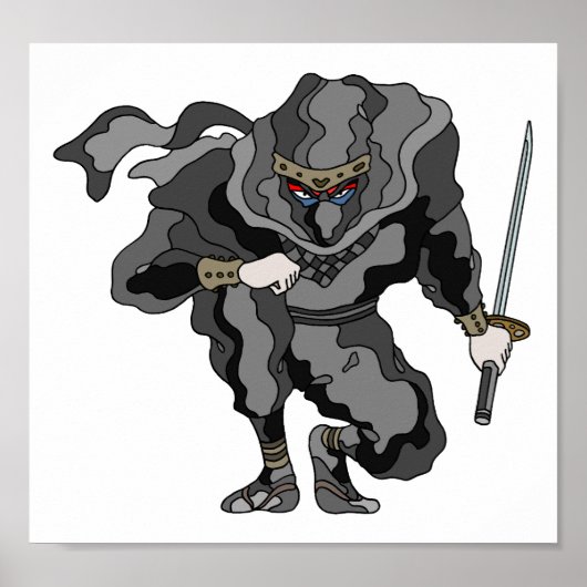 暗闇に潜む影。サイバーニンジャ。 ポスター (正面)