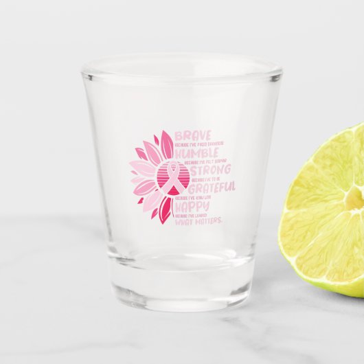 暗闇に直面して勇敢 ショットグラス (正面)