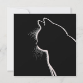 暗闇のひげ | 猫のひげのシルエット カード