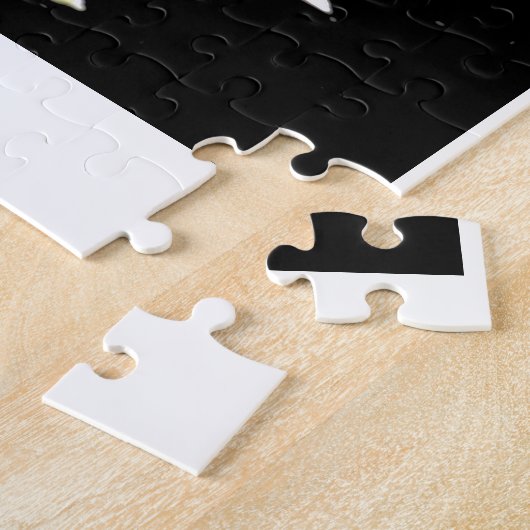 暗闇のシルエットのカップルの踊り ジグソーパズル (側面)