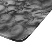 暗闇のスカルの頭部の質感 カッティングボード (角)