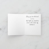 暗闇のハヌカーのnotecardの中のライト シーズンカード (内部)