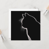 暗闇のヒゲ | 猫のヒゲ シルエット カード (正面/裏面インサイチュ)