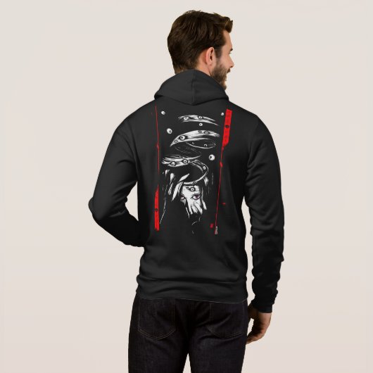 暗闇のフード付きスウェットシャツ パーカ (裏面フル)