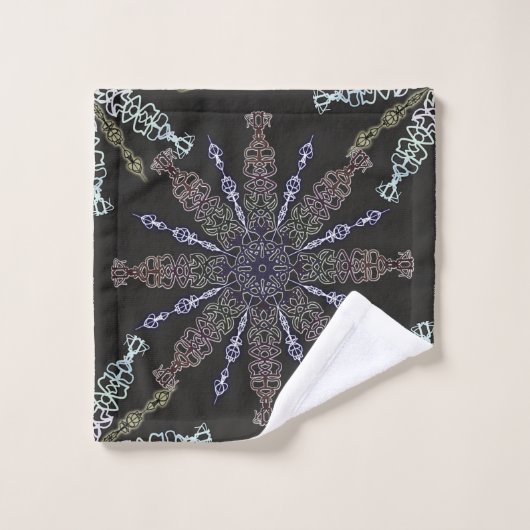 暗闇の上で雪片を開く。 ウォッシュタオル (ウォッシュタオル)