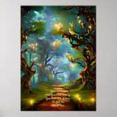 暗闇の中からテキストを追加し、きらめきとライト ポスター (正面)