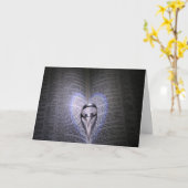 暗闇の中から二つのハート カード (黄色い花)