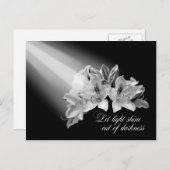 暗闇の中から光を照らす ポストカード (正面/裏面)