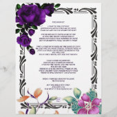 暗闇の中から宝物の詩のパーソナライズされた紙 (裏面)