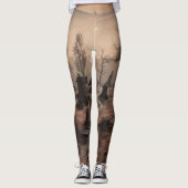 暗闇の中でささやく：恐ろしい墓地の雰囲気 レギンス (正面)