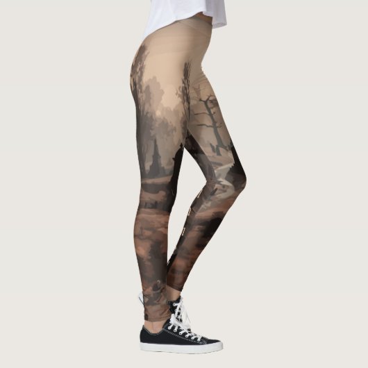 暗闇の中でささやく：恐ろしい墓地の雰囲気 レギンス (右)