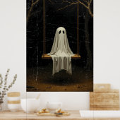 暗闇の中でささやく、森の中で幽霊のように揺れる ポスター (キッチン)