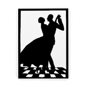 暗闇の中でのシルエット·カップル·踊り マグネット