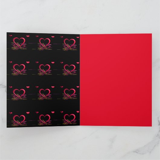 暗闇の中での愛空白ののグリーティングカード カード (内部)