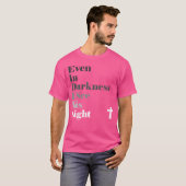 暗闇の中でも私は彼の光の神イエス・クリスティーを見る Tシャツ (正面フル)