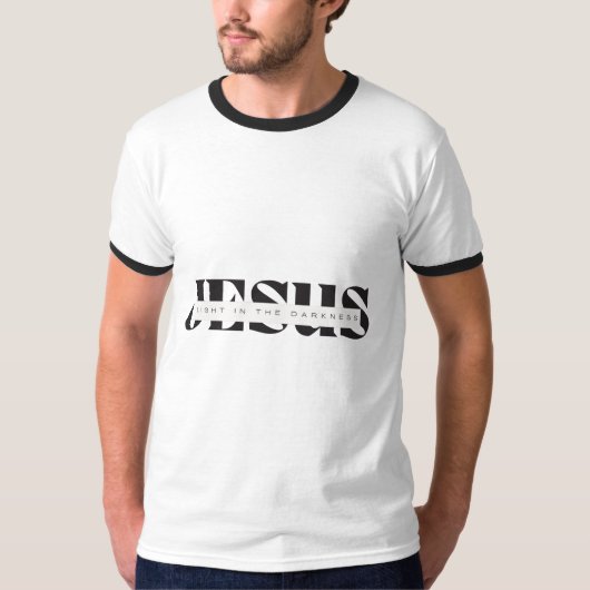 暗闇の中でイエス様が光る Tシャツ (正面)