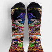 暗闇の中でオルキディア色の抽象芸術 ソックス (上部)