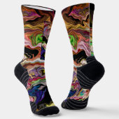 暗闇の中でオルキディア色の抽象芸術 ソックス (傾斜あり)