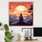 「暗闇の中で光を見つける：レトロ反射」 ポスター (ホームオフィス)