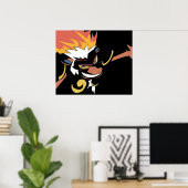 暗闇の中で地獄のような姿 ポスター (ホームオフィス)