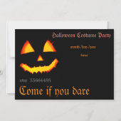 暗闇の中で恐ろしいカボチャ – ハロウィーン マグネット招待状 (正面)