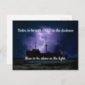 暗闇の中で神と共にいるのが一人より良い ポストカード (正面/裏面)