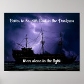 暗闇の中で神と共にいるのが良い引用文 ポスター (正面)