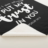 暗闇の中で私が恐れたとき、私は自分の信頼を置く シェルパブランケット (3/4)