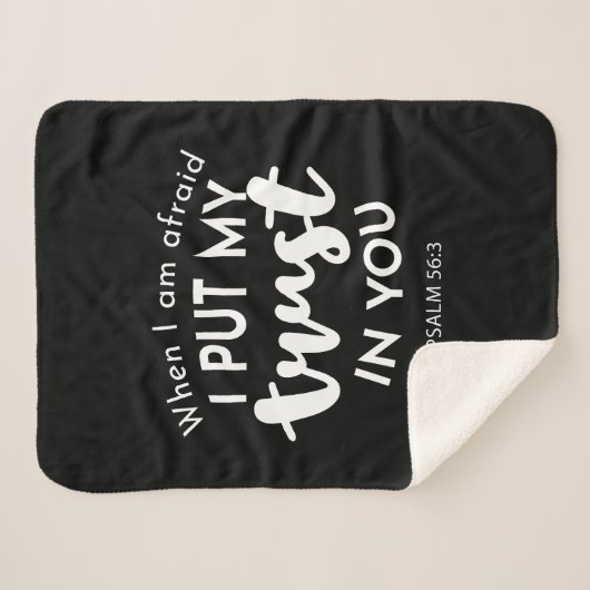 暗闇の中で私が恐れたとき、私は自分の信頼を置く シェルパブランケット (正面(横))