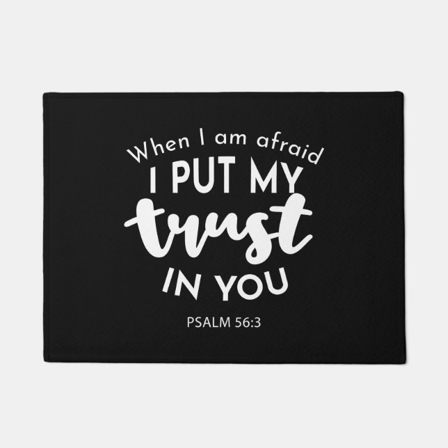 暗闇の中で私が恐れたとき、私は自分の信頼を置く ドアマット (正面)