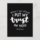 暗闇の中で私が恐れたとき、私は自分の信頼を置く ポストカード (正面)