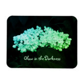 暗闇の中で輝く緑のライラックの変更された写真 マグネット (横)