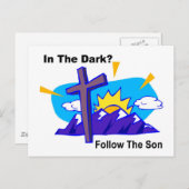 暗闇の中で、息子後を追の宗教的な贈り物 ポストカード (正面/裏面)