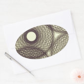 暗闇の中で 楕円形シール (封筒)