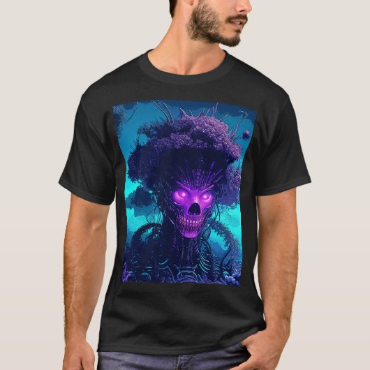 暗闇の中のサイバーツリーモンスター Tシャツ (正面)