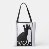 暗闇の中のシルエット踊り トートバッグ (裏面)