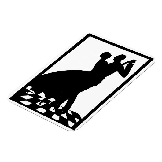 暗闇の中のシルエット踊り マグネット (左側)