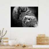 暗闇の中の猫 ポスター (キッチン)