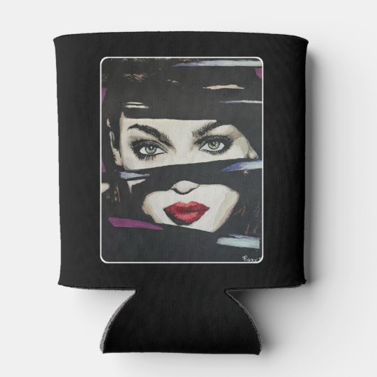 「暗闇の中絵を描」は 缶クーラー (裏面)