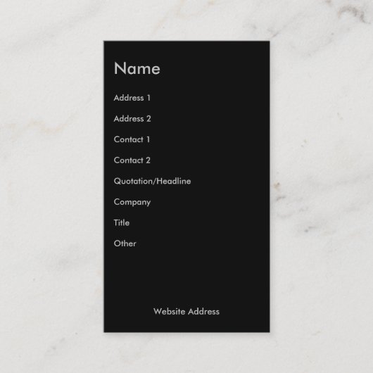 暗闇の後 名刺 (正面)