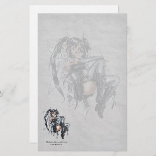 暗闇の文房具の妖精 便箋 (正面/裏面)